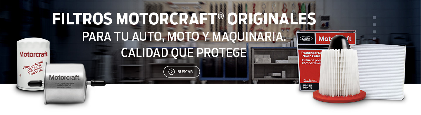 Protege tu Motor con los Filtros Automotrices Motorcraft Originales Multimarca. Encuentra el tuyo